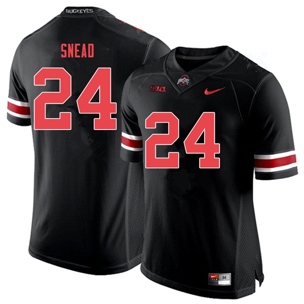 Ohio State Buckeyes #24 Brian Snead College Football Jerseys Sale-Black Out